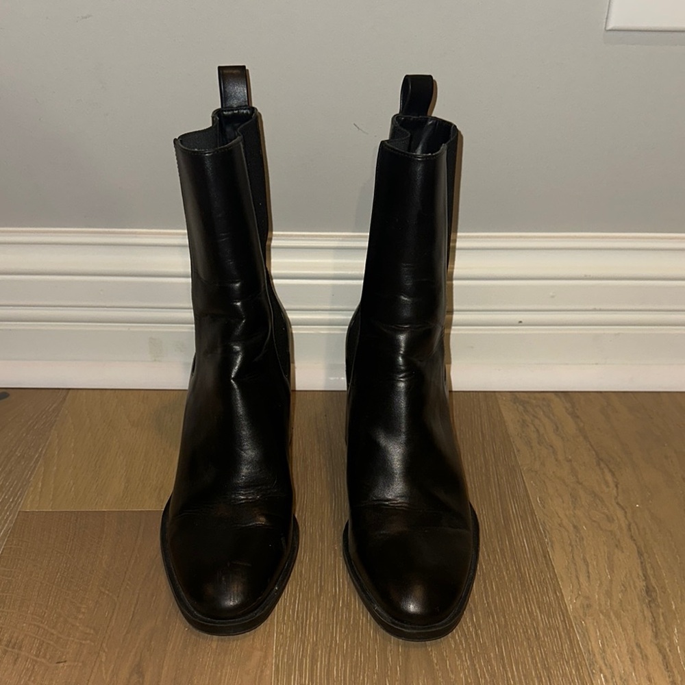 Women’s Black Leather Booties
